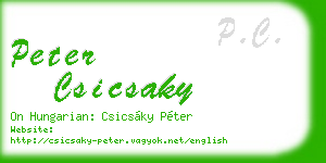 peter csicsaky business card